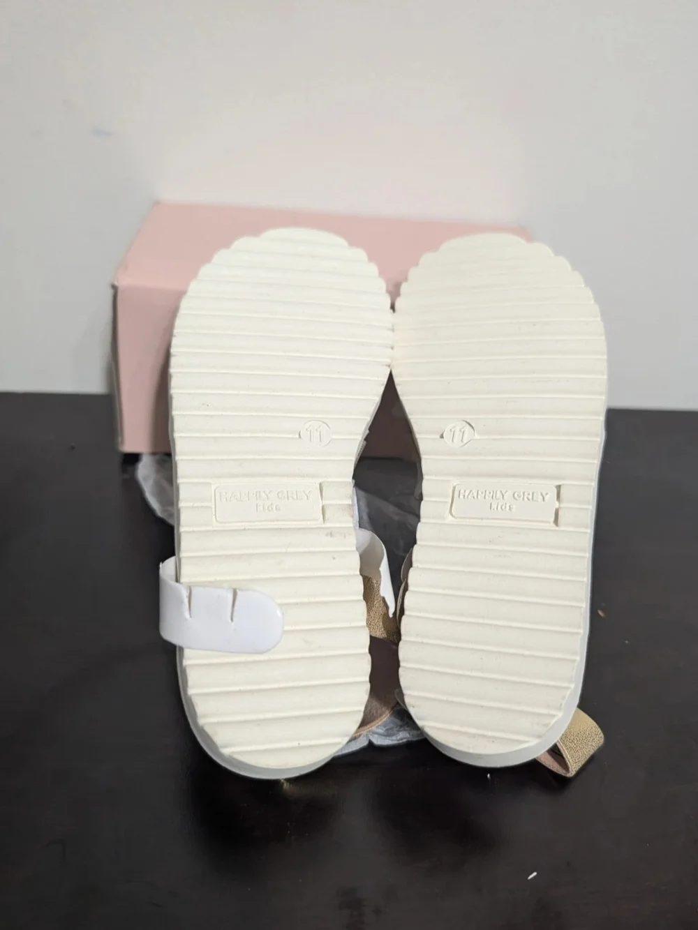 Happily Grey Kids Gold Fisherman Sandal